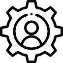gear with person icon